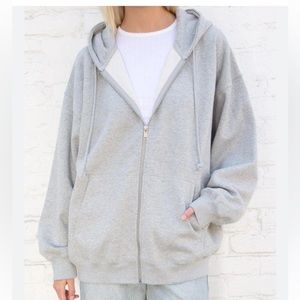 brandy melville oversized christy hoodie grey
